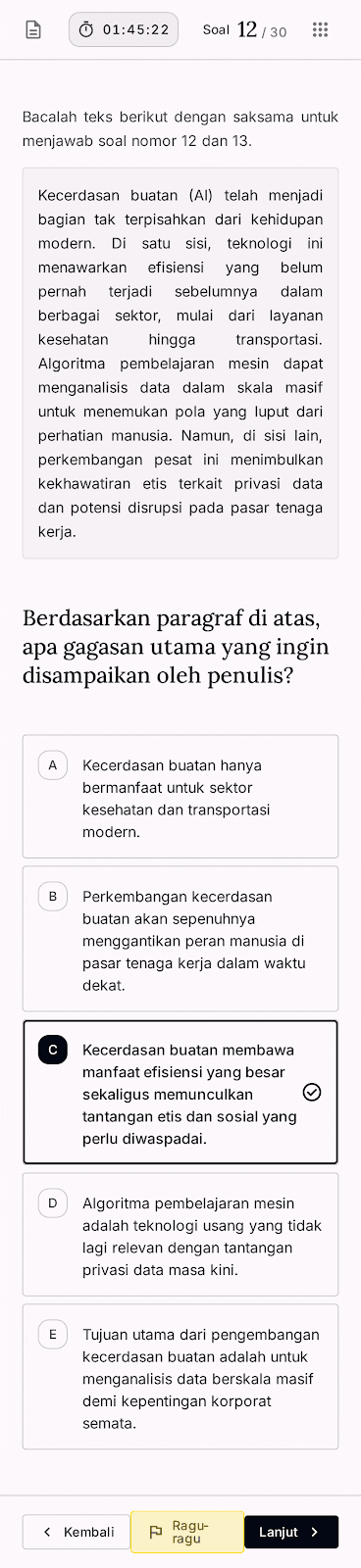 1. Simulator Ujian CAT BKN